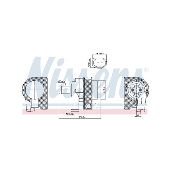 Vattenpump 12V Nissens 831063 NISSENS