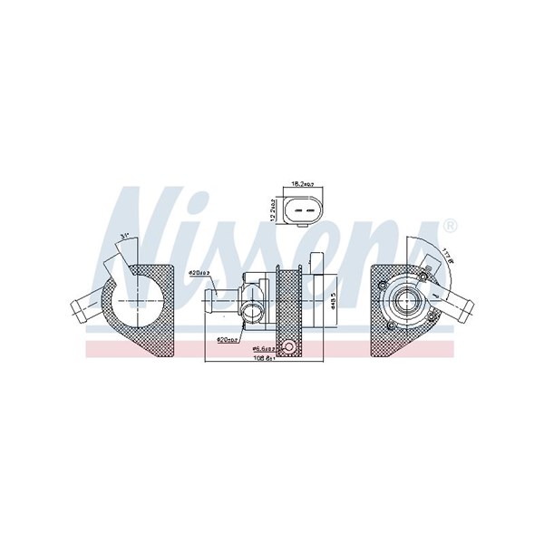 Extra vattenpump 12V Nissens 831071 NISSENS