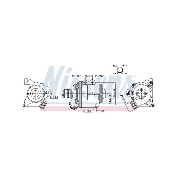 Vattenpump 12V Nissens 831075 NISSENS