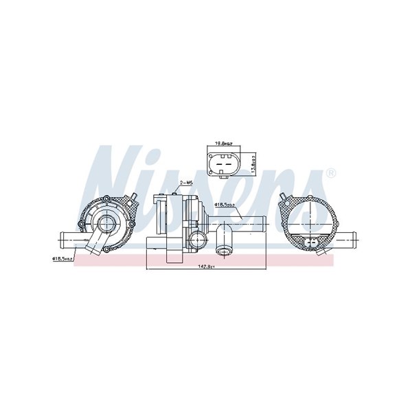 Vattenpump 12V Nissens 831080 NISSENS Vattenpump 12V Nissens 831080 NISSENS