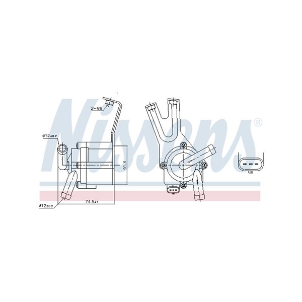 Vattenpump 12V Nissens 831084 NISSENS