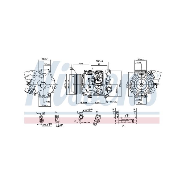 Kompressor, klimatanläggning 12V Nissens 890142 NISSENS