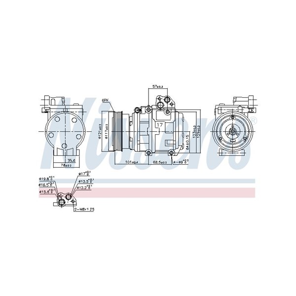 Kompressor, klimatanläggning 12V Nissens 890234 NISSENS
