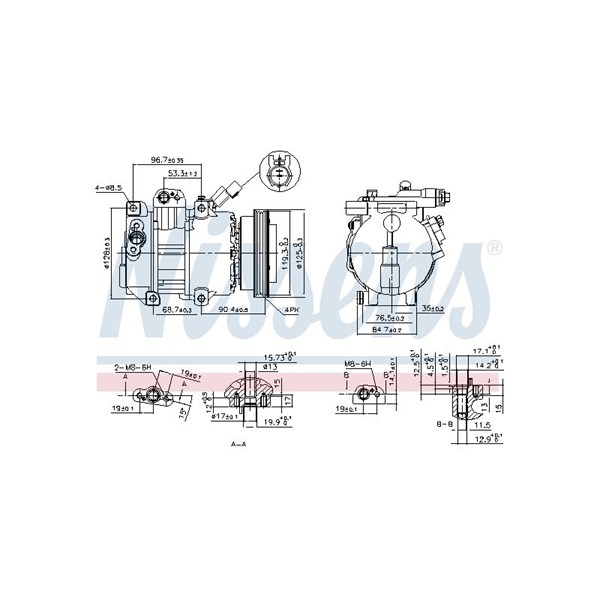 Kompressor, klimatanläggning 12V Nissens 890376 NISSENS Kompressor, klimatanläggning 12V Nissens 890376 NISSENS