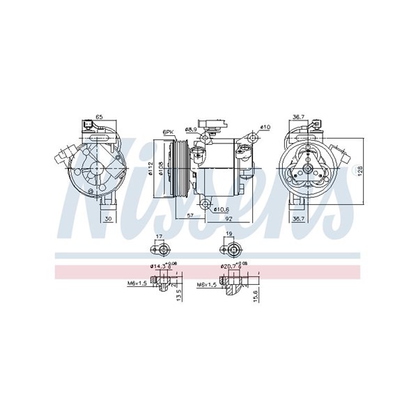Kompressor, klimatanläggning 12V Nissens 890638 NISSENS Kompressor, klimatanläggning 12V Nissens 890638 NISSENS