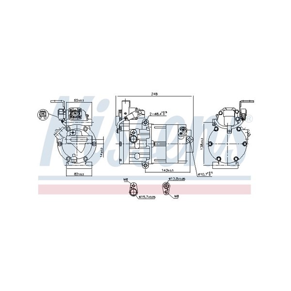 Kompressor, klimatanläggning Nissens 890770 NISSENS