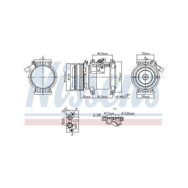 Kompressor, klimatanläggning 12V Nissens 891011 NISSENS