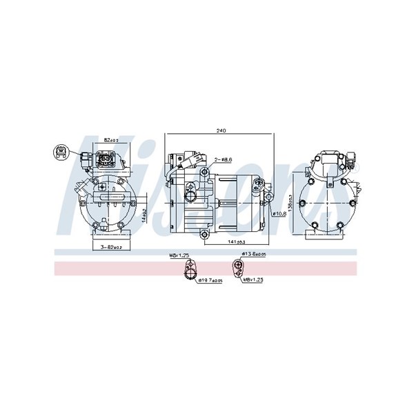Kompressor, klimatanläggning Nissens 891022 NISSENS