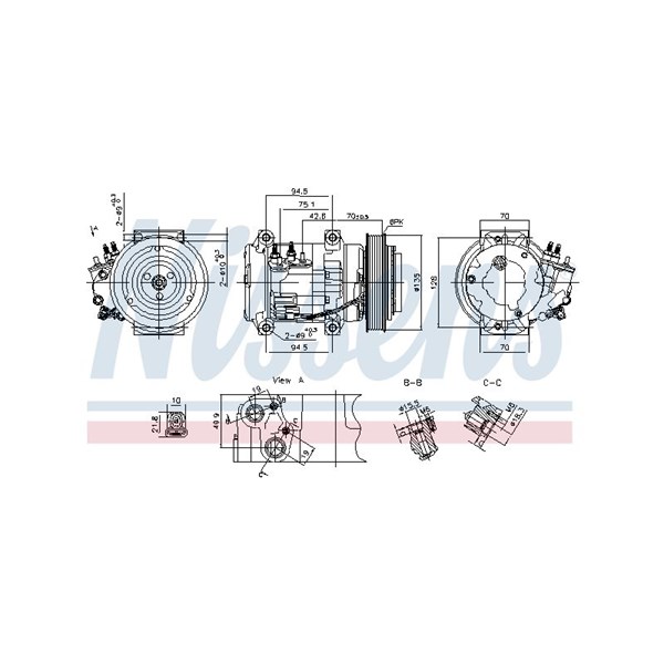 Kompressor, klimatanläggning 12V Nissens 891052 NISSENS Kompressor, klimatanläggning 12V Nissens 891052 NISSENS