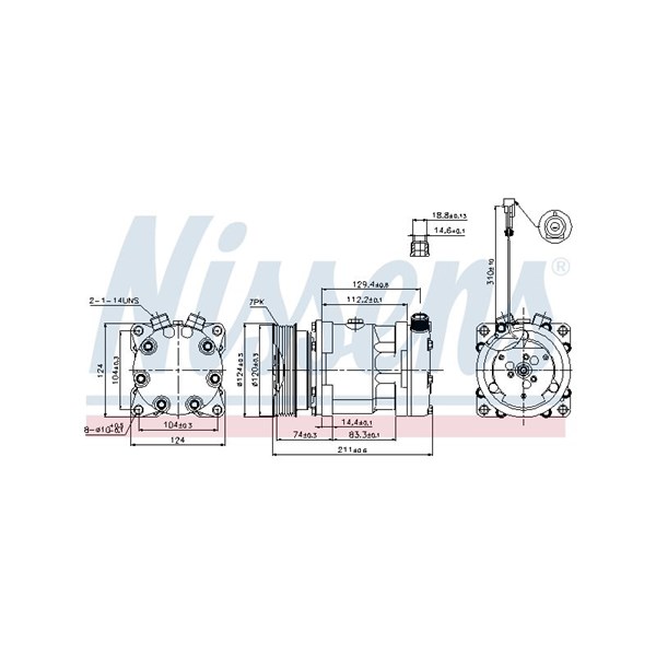 Kompressor, klimatanläggning 12V Nissens 89177 NISSENS