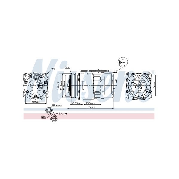 Kompressor, klimatanläggning 12V Nissens 89192 NISSENS