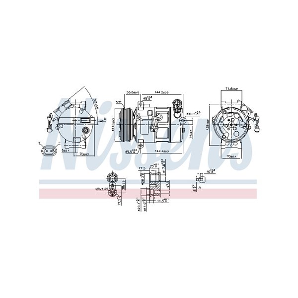 Kompressor, klimatanläggning 12V Nissens 89310 NISSENS Kompressor, klimatanläggning 12V Nissens 89310 NISSENS