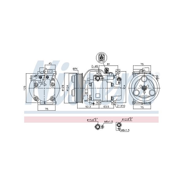 Kompressor, klimatanläggning 12V Nissens 89311 NISSENS