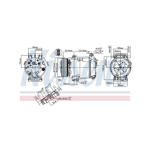 Kompressor, klimatanläggning 12V Nissens 89369 NISSENS