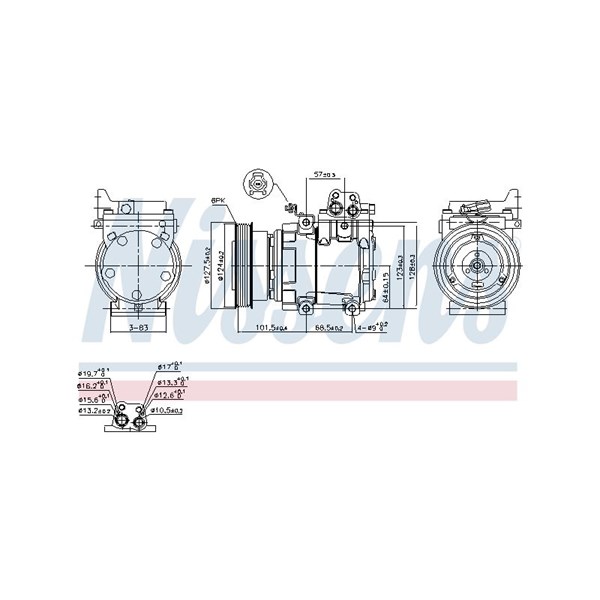 Kompressor, klimatanläggning 12V Nissens 89387 NISSENS Kompressor, klimatanläggning 12V Nissens 89387 NISSENS