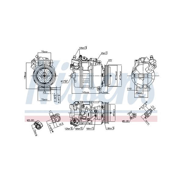 Kompressor, klimatanläggning 12V Nissens 89417 NISSENS