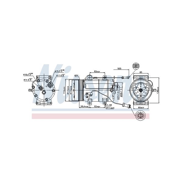 Kompressor, klimatanläggning 12V Nissens 89452 NISSENS
