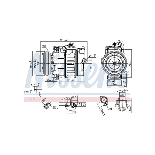Kompressor, klimatanläggning 12V Nissens 89487 NISSENS Kompressor, klimatanläggning 12V Nissens 89487 NISSENS