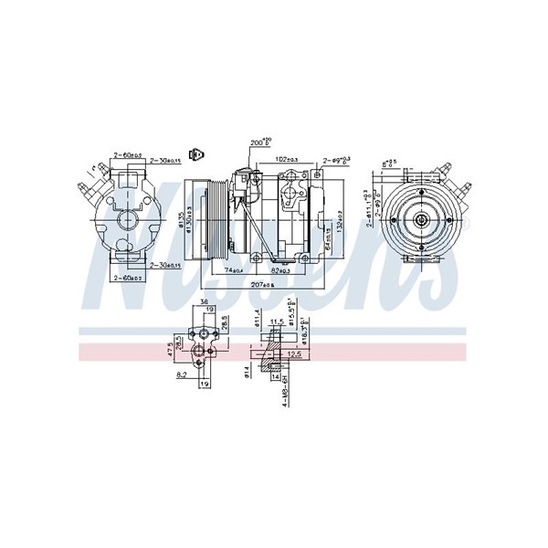 Kompressor, klimatanläggning 12V Nissens 89558 NISSENS