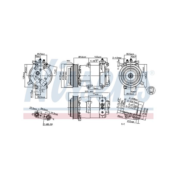 Kompressor, klimatanläggning 12V Nissens 89569 NISSENS