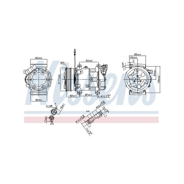 Kompressor, klimatanläggning 12V Nissens 89589 NISSENS