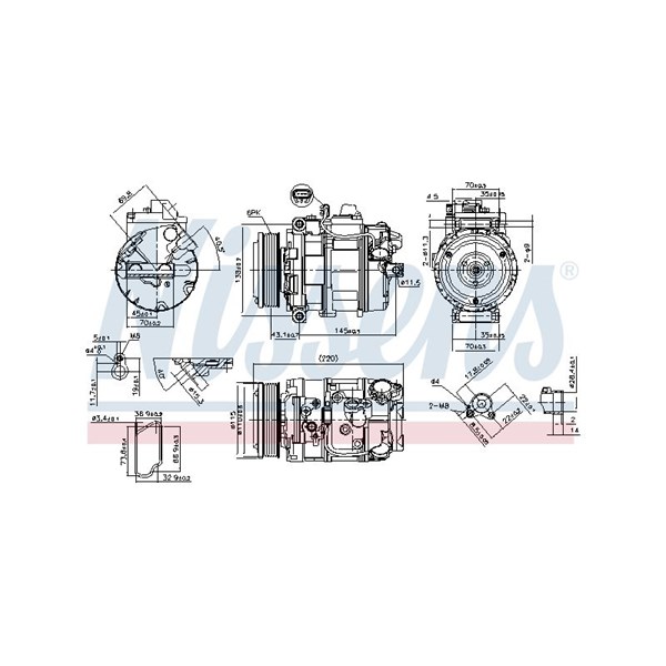 Kompressor, klimatanläggning 12V Nissens 89599 NISSENS
