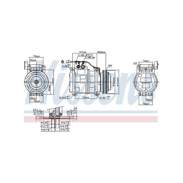 Kompressor, klimatanläggning 12V Nissens 89699 NISSENS