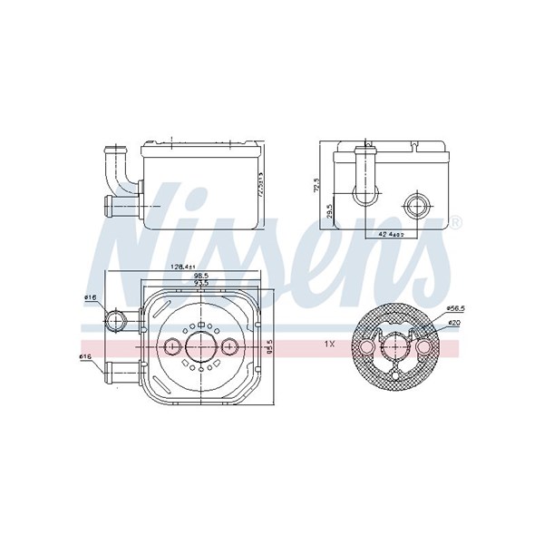 Oljekylare, motor Nissens 90654 NISSENS