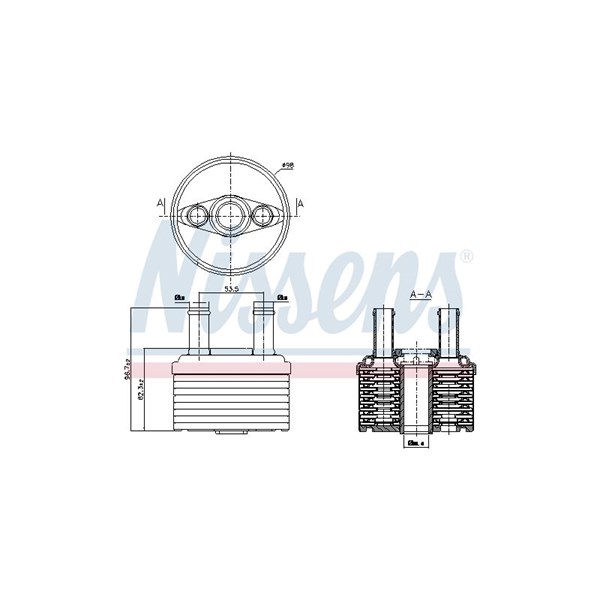 Oljekylare, automatisk transmission Nissens 90664 NISSENS