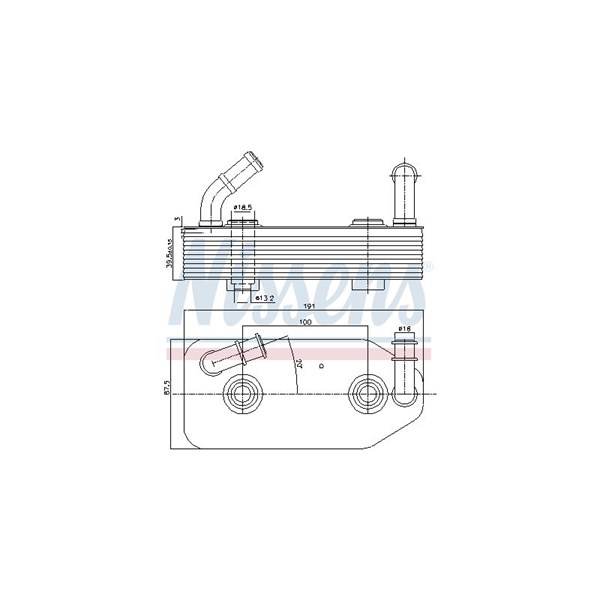 Oljekylare, automatisk transmission Nissens 90667 NISSENS
