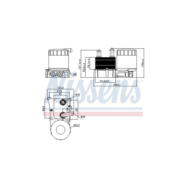 Oljekylare, motor Nissens 90696 NISSENS