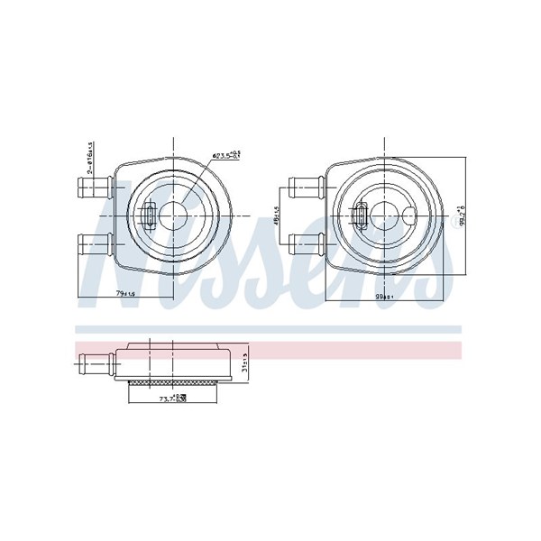 Oljekylare, motor Nissens 90704 NISSENS