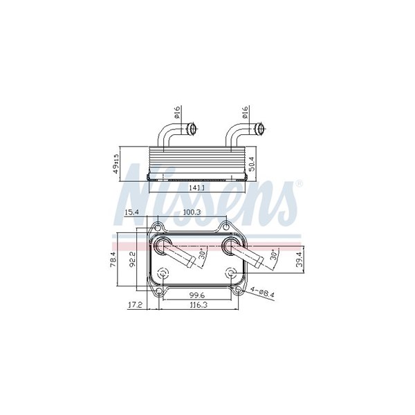 Oljekylare, motor Nissens 90707 NISSENS