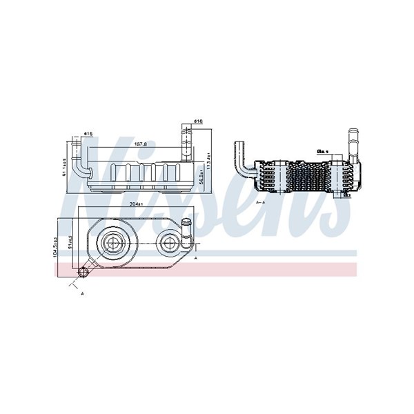 Oljekylare, automatisk transmission Nissens 90708 NISSENS Oljekylare, automatisk transmission Nissens 90708 NISSENS