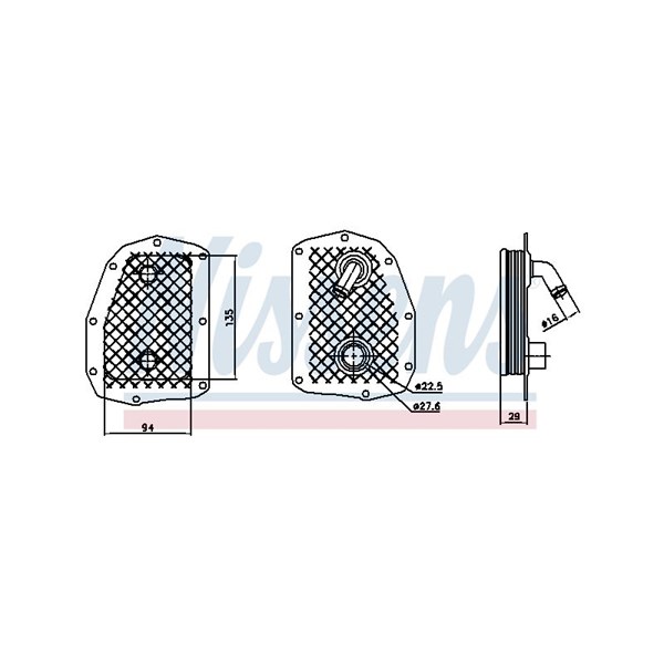 Oljekylare, motor Nissens 90734 NISSENS