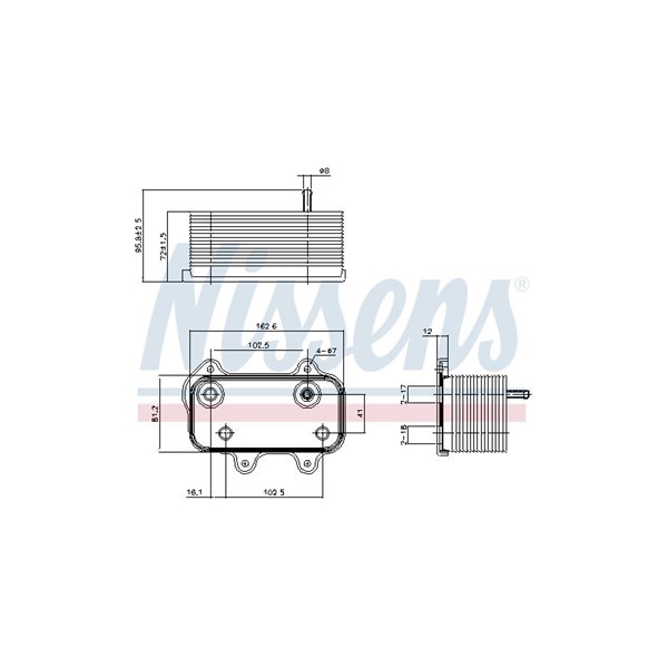 Oljekylare, motor Nissens 90753 NISSENS