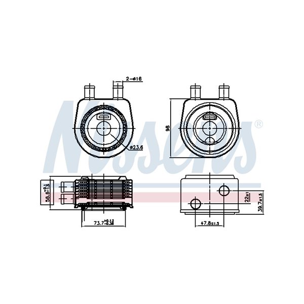 Oljekylare, motor Nissens 90774 NISSENS