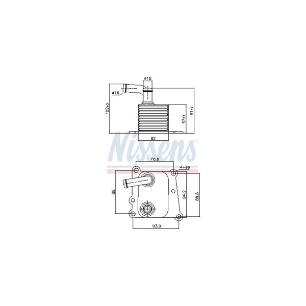 Oljekylare, motor Nissens 90776 NISSENS