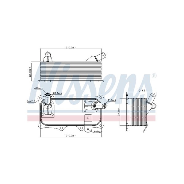 Oljekylare, motor Nissens 90785 NISSENS