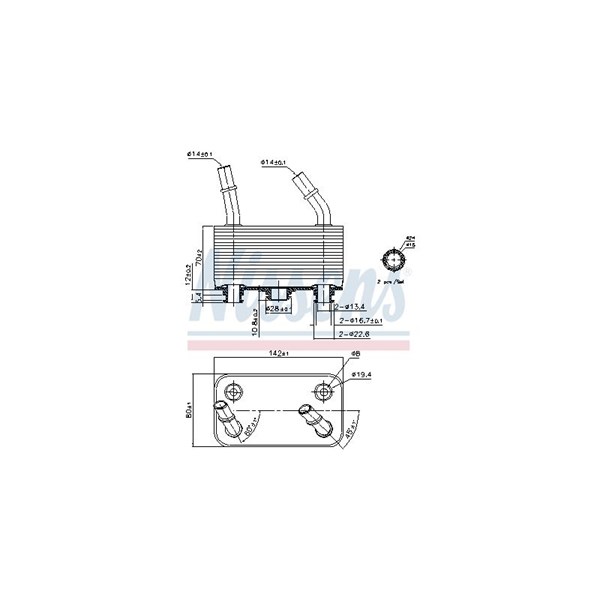 Oljekylare, automatisk transmission Nissens 90787 NISSENS