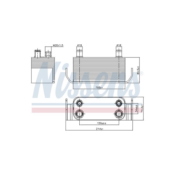 Oljekylare, motor Nissens 90788 NISSENS