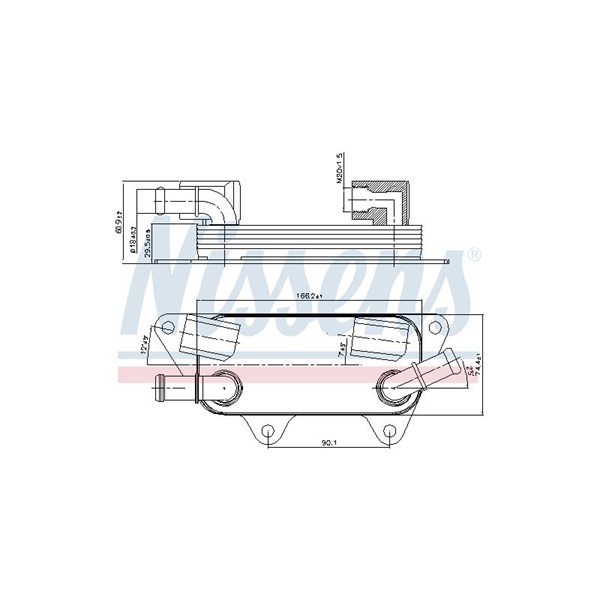 Oljekylare, motor Nissens 90789 NISSENS