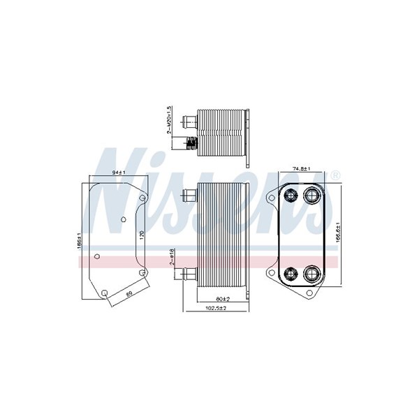 Oljekylare, automatisk transmission Nissens 90792 NISSENS