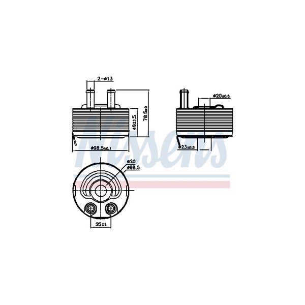 Oljekylare, motor Nissens 90793 NISSENS