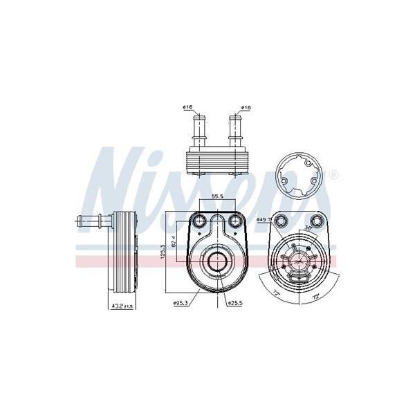 Oljekylare, motor Nissens 90795 NISSENS Oljekylare, motor Nissens 90795 NISSENS