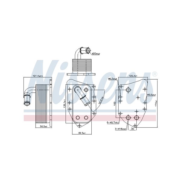Oljekylare, motor Nissens 90805 NISSENS