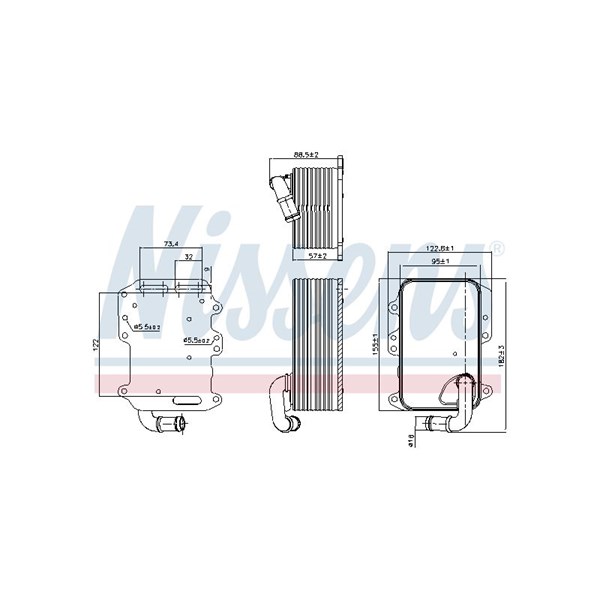 Oljekylare, motor Nissens 90807 NISSENS