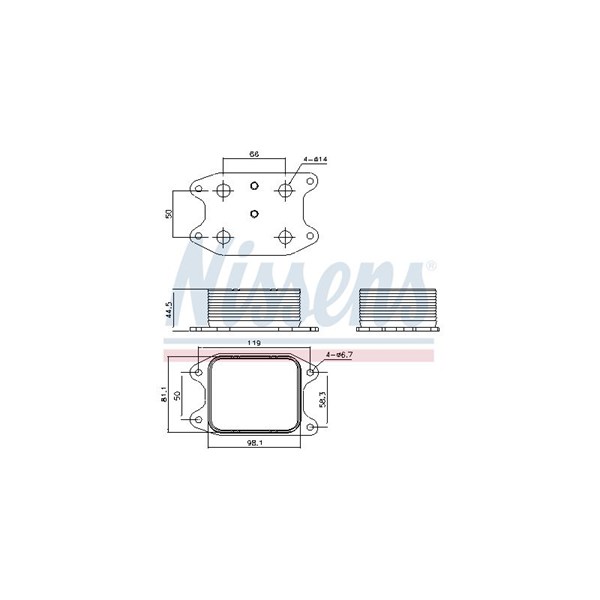 Oljekylare, motor Nissens 90810 NISSENS