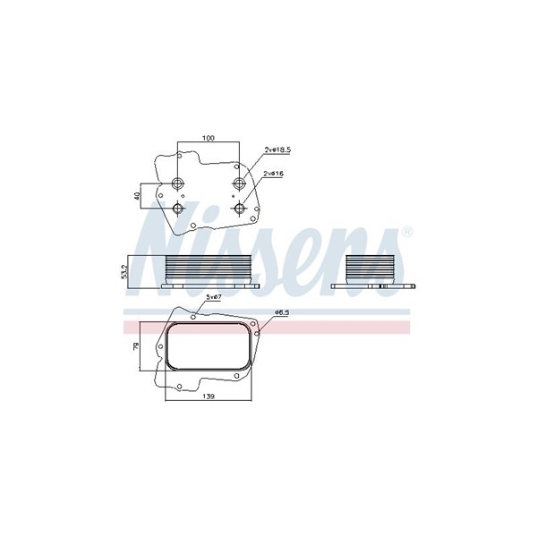 Oljekylare, motor Nissens 90811 NISSENS