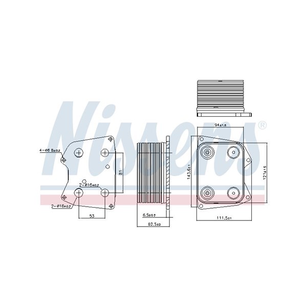 Oljekylare, motor Nissens 90824 NISSENS